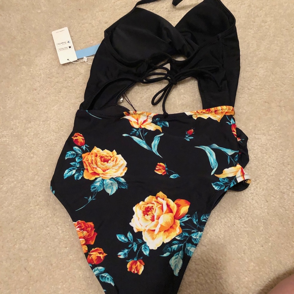 One piece cut out bikini